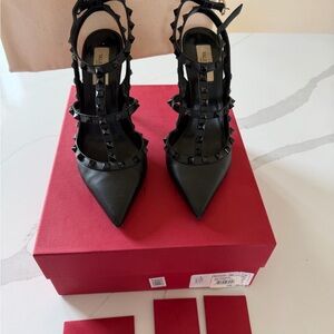 Valentino Black Rockstud Women's Heels